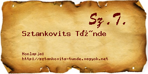 Sztankovits Tünde névjegykártya