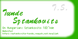 tunde sztankovits business card